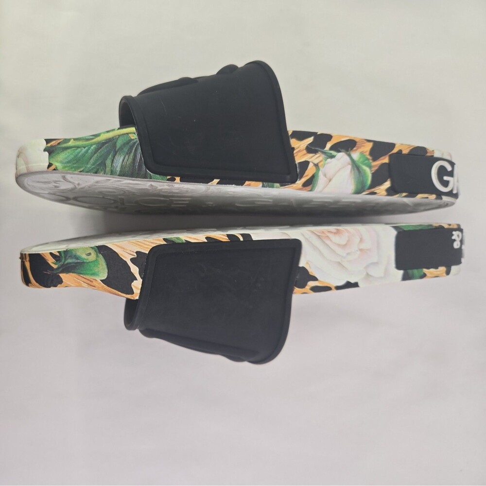 Dolce & Gabbana Portofino Leopard Floral DG Logo Beach Pool Slides Sandals 39 - Picture 8 of 10